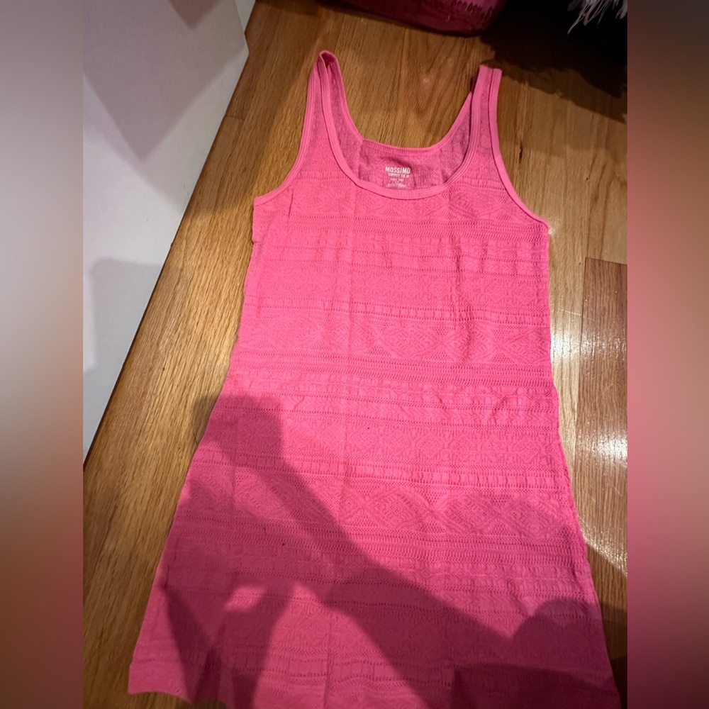 Mossimo Supply Co. Textured Pink Tank Top